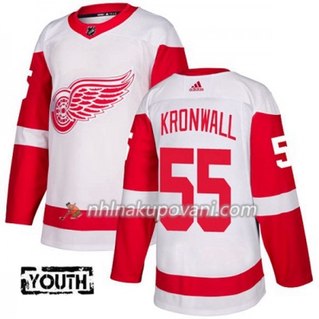 Detroit Red Wings Dresy Niklas Kronwall 55 Bílá 2017-2018 Adidas Authentic - Dětské Detroit Red Wings Dresy Niklas Kronwall 55 Bílá 2017-2018 Adidas Authentic - Dětské